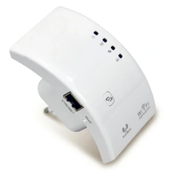 Përforcues valësh Wi-Fi 300Mbps për zgjerimin e mbulimit wireless në shtëpi ose zyrë, me mbështetje për rrjetet 2.4GHz dhe standardet IEEE 802.11n, 802.11g dhe 802.11b