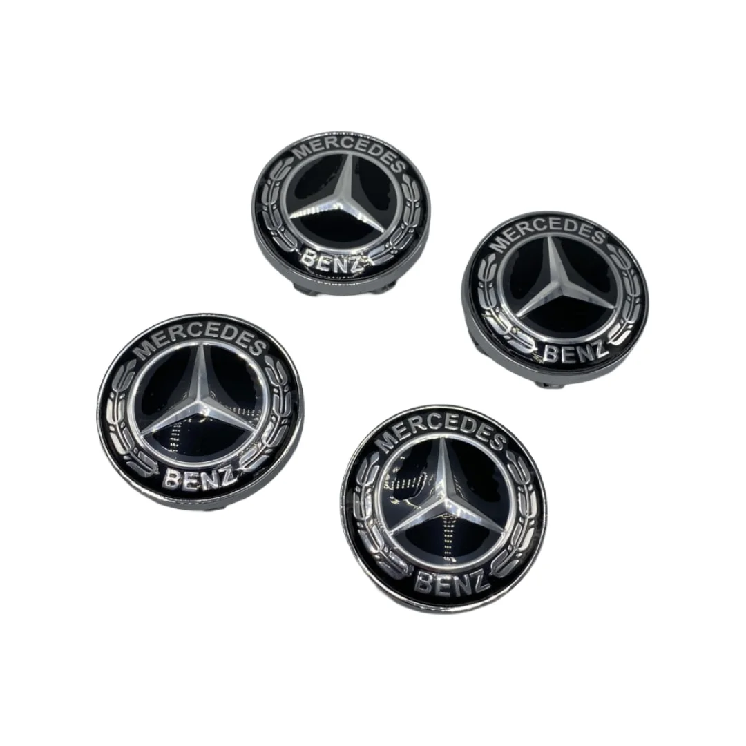 Set me 4 logo për disqe makine me diametër 60 mm, material ABS dhe alumin, rezistente ndaj ujit dhe kushteve të jashtme