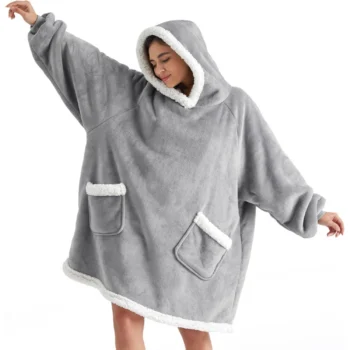 Batanije në formë hoodie me material super të butë për përdorim në shtëpi