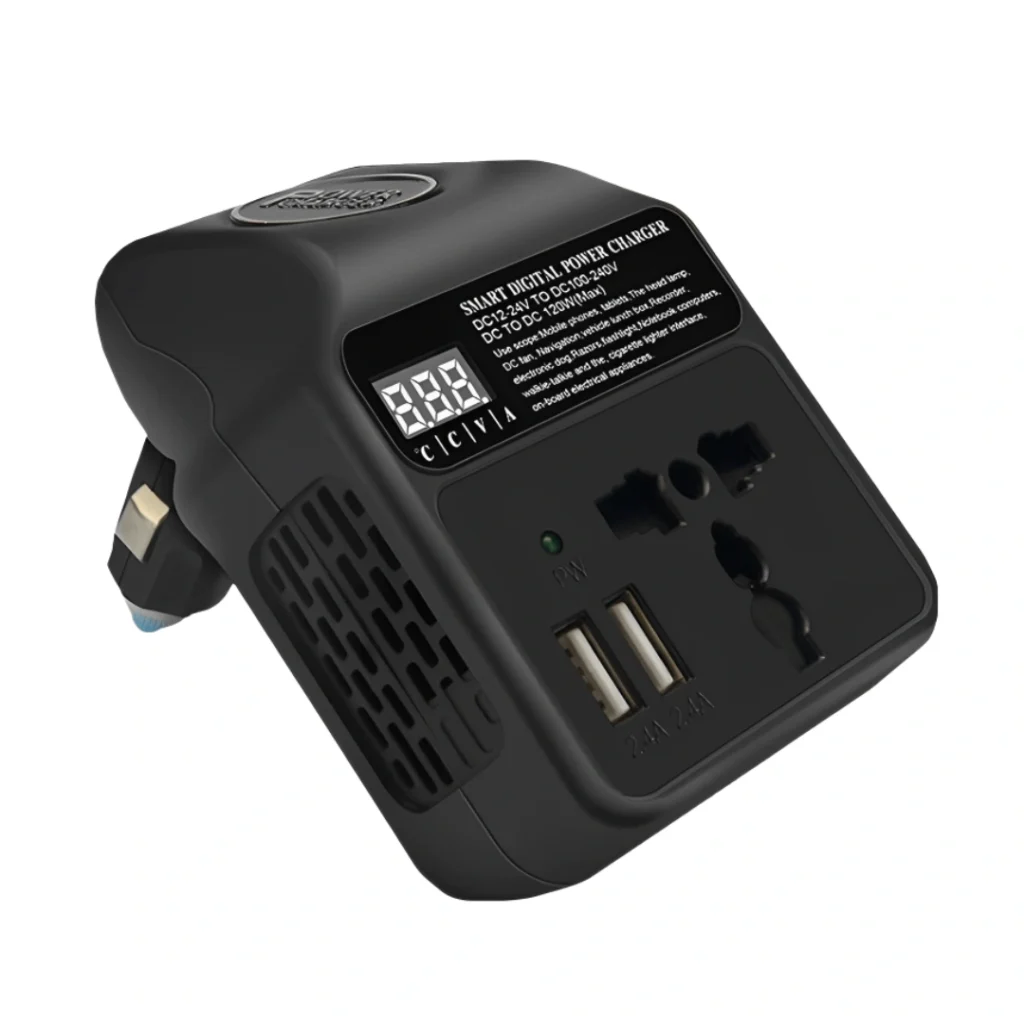 Inverter energjie për makinë që konverton 12V DC në 220V AC për pajisje elektronike