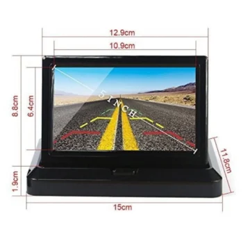 Monitor LCD për kamera parkimi me sistem ngjyrash NTSC dhe PAL për shfaqje të imazhit