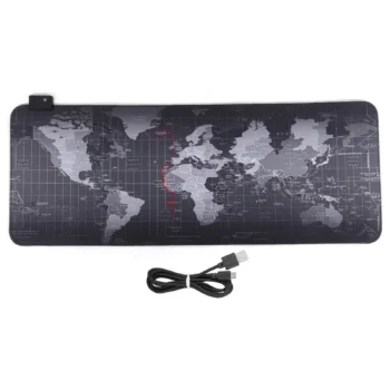 Mouse pad gaming me përmasa 70 x 30 cm, ndriçim LED RGB shumëngjyrësh dhe buton për ndryshimin e efekteve të dritës.