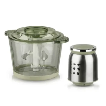 Përpunues ushqimi prej çeliku inox me përmasa 23 x 23 x 32 cm dhe pastrim të lehtë