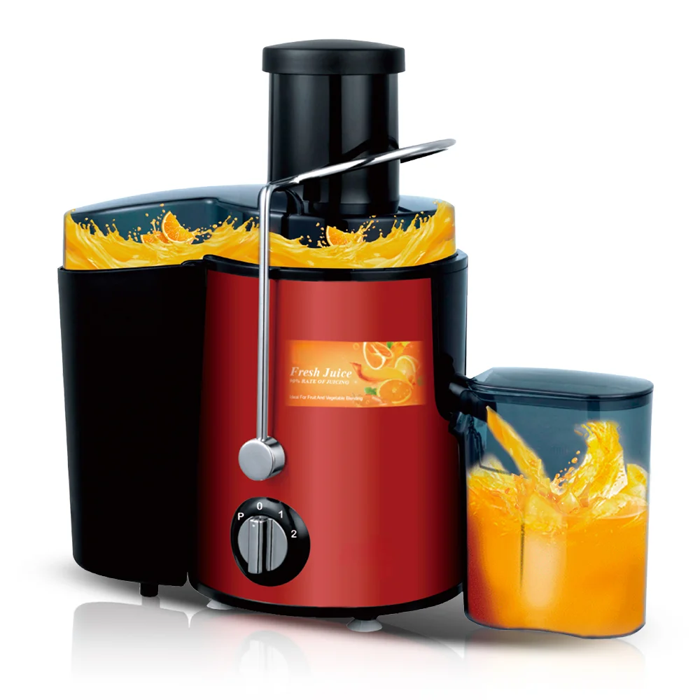 Shtrydhëse elektrike frutash R.2817R me fuqi 1000W, kapacitet 600ml dhe sistem shtrydhjeje me rrotullim të shpejtë për fruta dhe perime.