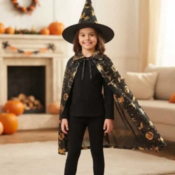 Veshje Halloween për fëmijë me model princeshe, e përshtatshme për festa dhe evente tematike