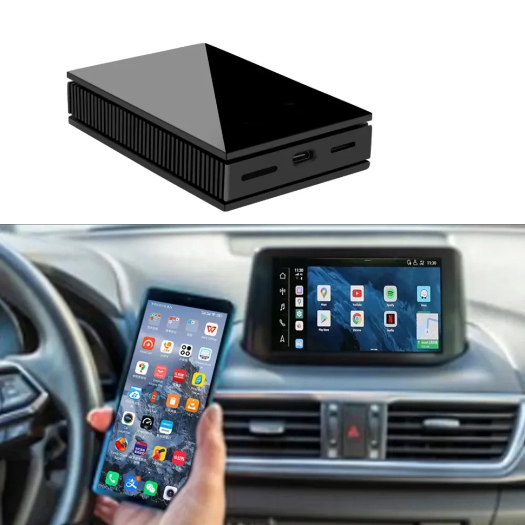 Android Box për makinë me 4GB RAM dhe 64GB ROM për përdorim të aplikacioneve në ekran