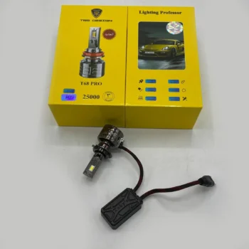 Set dritash LED T68 Pro me dritë të bardhë 6500K dhe fuqi 55W për secilën llambë