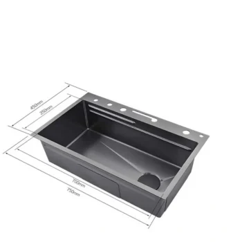 Lavaman metalik multifunksional OBS18 me ndriçim ambiental LED, panel rubineti 4n1 dhe përmasa 75 x 45 x 23.5 cm