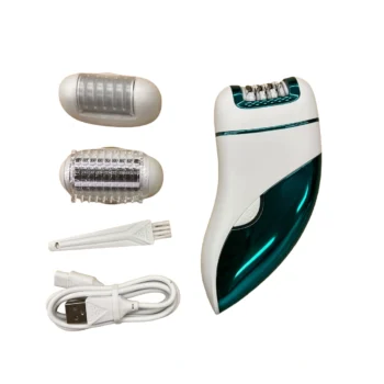 Epilator elektrik V-731 me kokë epilimi për këmbët dhe krahët, kokë rroje për zonat delikate dhe kokë eksfoliuese për heqjen e kallove dhe lëkurës së vdekur nga këmbët