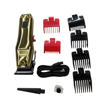 Makinë qethjeje profesionale V-655 me 6 koka prerjeje 1.5mm, 3mm, 4.5mm, 6mm, 10mm dhe 13mm, e përshtatshme për stilizimin e flokëve dhe mjekrës sipas gjatësisë së dëshiruar