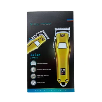 Makinë qethjeje V-655 me bateri të rikarikueshme 2000mAh, deri në 200 minuta përdorim pas karikimit të plotë dhe ekran LED që tregon nivelin aktual të baterisë