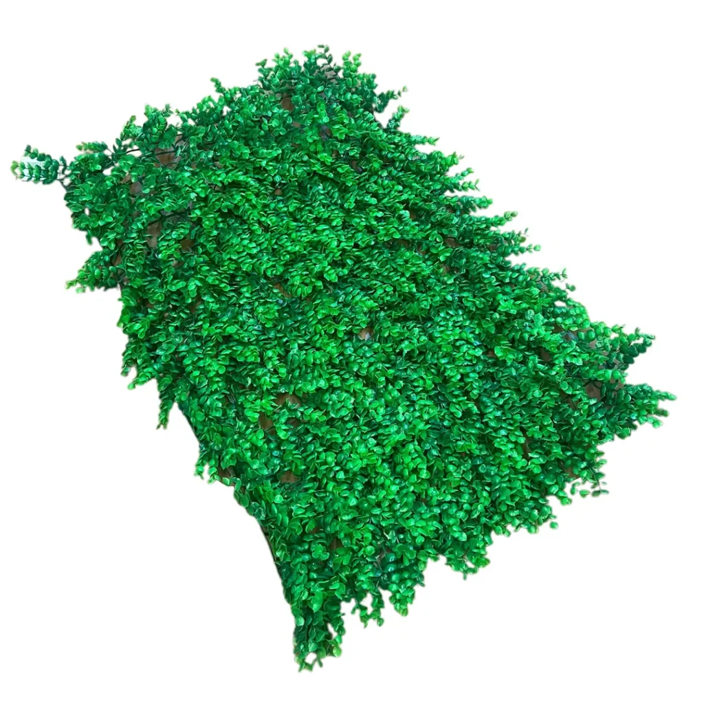 Gardh dekorues me gjethe buxus 60x40cm per dekorim ambientesh