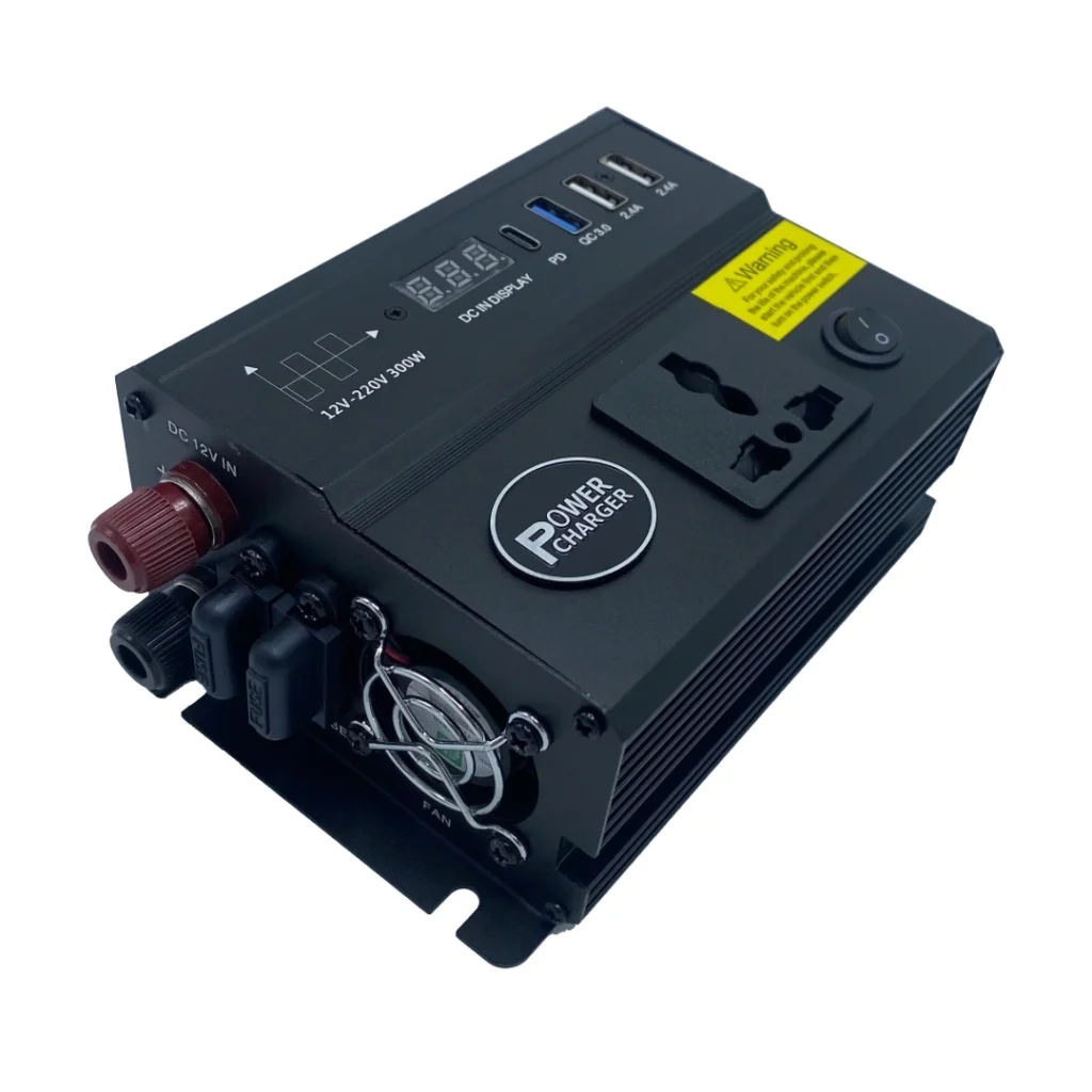 Inverter rryme 300W për makinë me konvertim nga 12V DC në 220V AC për pajisje elektronike