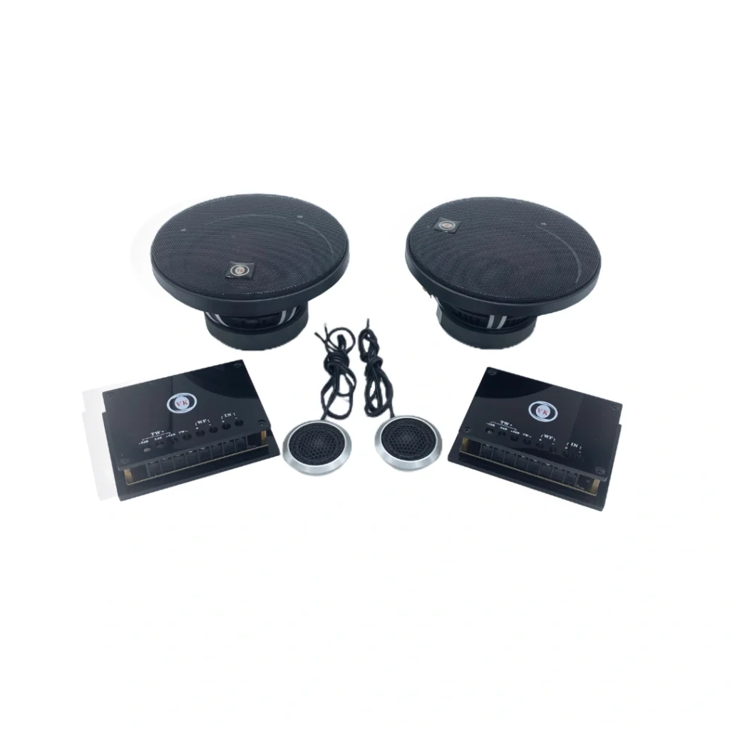 Set me dy bokse profesionale X650 për makinë, me diametër 6.5 inç dhe dizajn audio modern