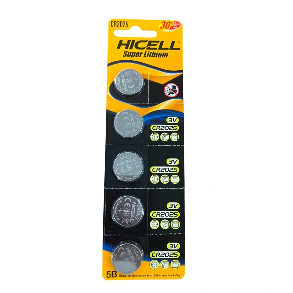 Set me 5 Bateri Litiumi HICELL CR2025 3V
