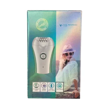 Epilator elektrik për femra me dy nivele shpejtësie, sistem me 32 piskatore, dritë LED dhe bateri 600mAh me karikim për rreth 2 orë