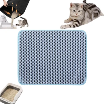 Tapet kundër ujit për mace me përmasa 60 x 40 cm, i përshtatshëm për përdorim në shtëpi si hapësirë për rërën, ushqimin ose pushimin e maces dhe i lehtë për t'u pastruar