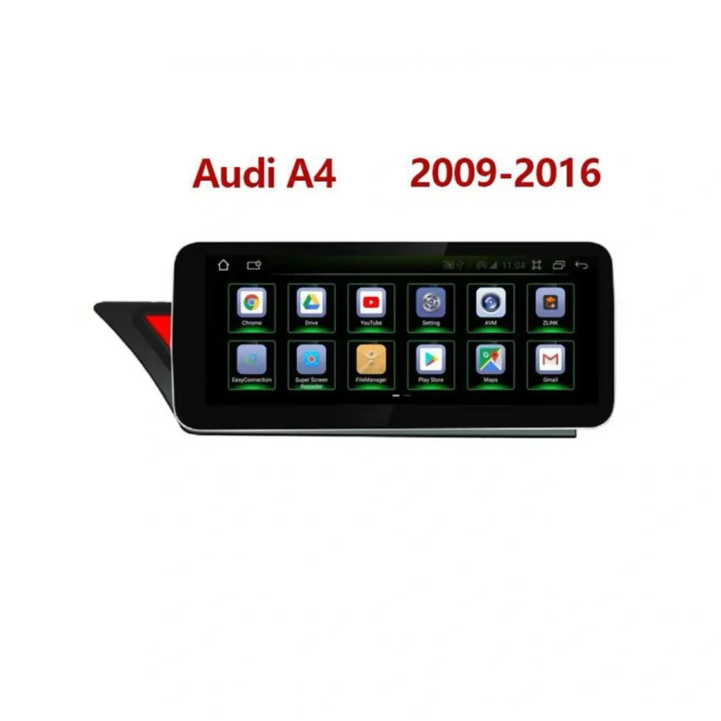 Kasetofon Android për Audi A4 2009-2016 me ekran 12.3 inch me prekje dhe rezolucion 1080p.