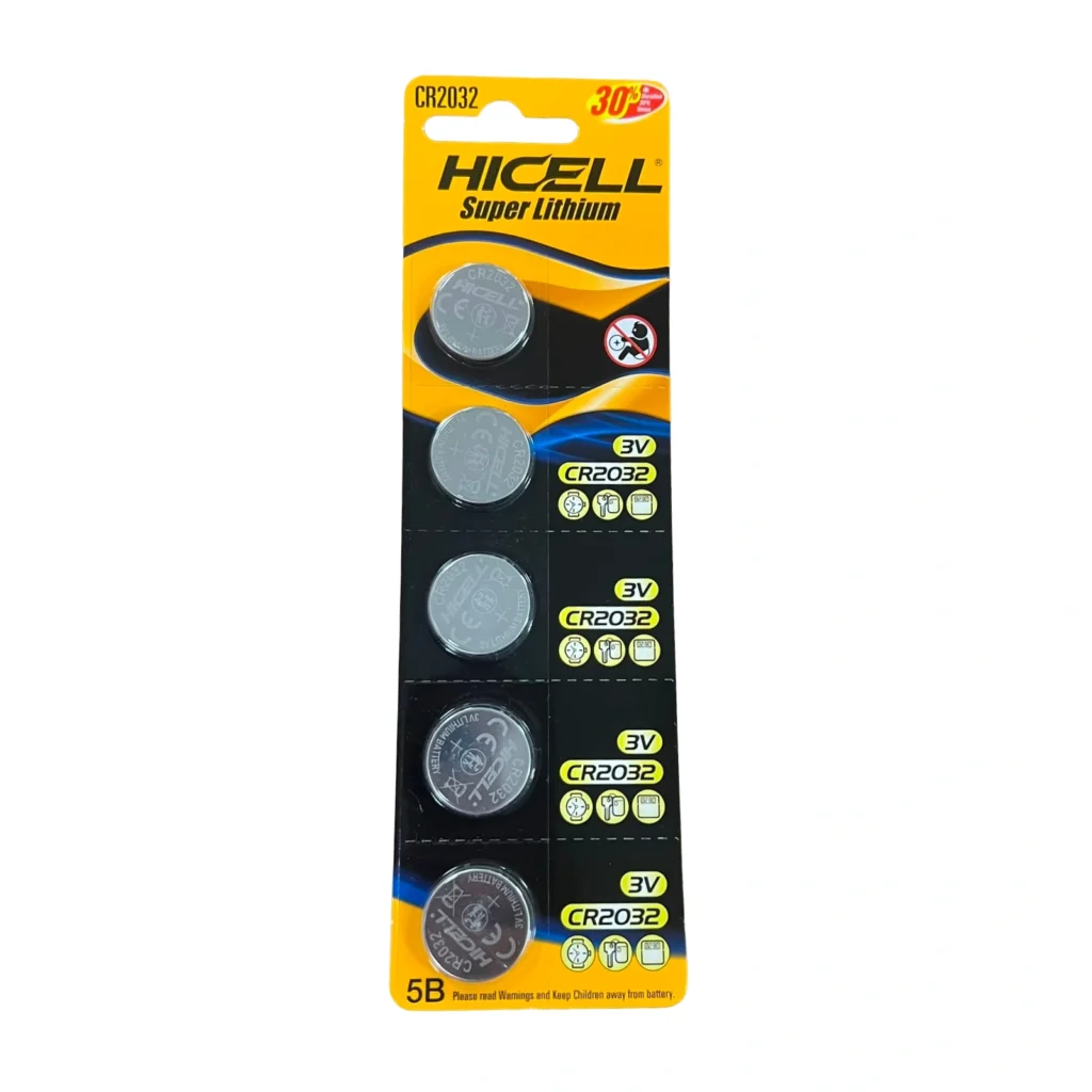 Set me 5 Bateri Litiumi HICELL CR2032 3V
