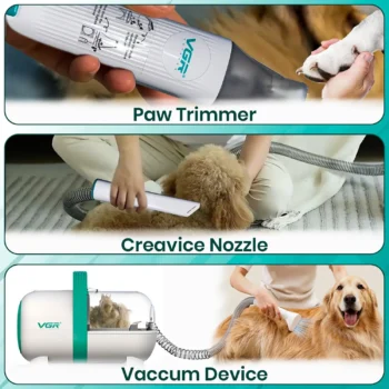 Grooming kit për kafshe me vakum dhe thithje të fuqishme