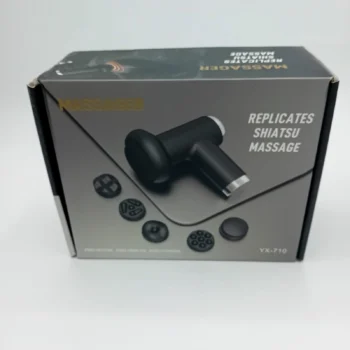 Mini pistoletë masazhi 24W me 5 koka të ndryshme dhe 6 nivele shpejtësie për masazh të personalizuar.