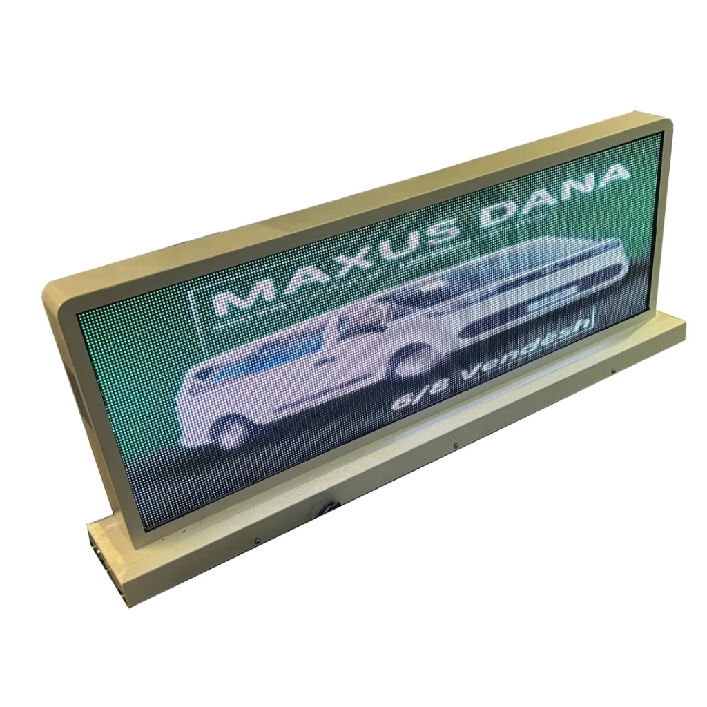 Panel LED për automjete me çipa SMD2525 dhe strukturë alumini të përshtatshme për montim mbi çatinë e makinës.