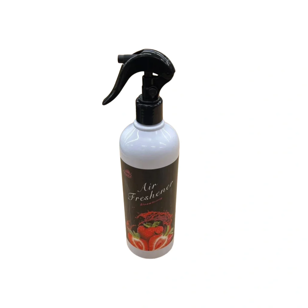Aromatizues spray me aromë luleshtrydhe për freskimin dhe deodorizimin e ambientit të shtëpisë, zyrës dhe makinës