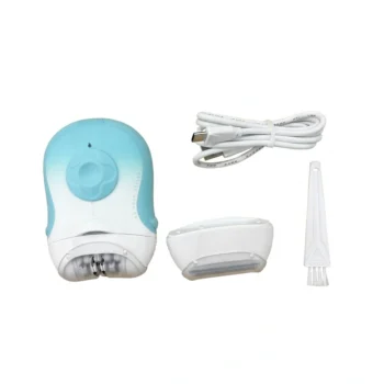 Makinë elektrike epilimi V-727 me 37 piskatore, 2 nivele shpejtësie dhe dritë LED, e pajisur me 2 koka për përdorim të përshtatshëm në zona të ndryshme të trupit dhe karikim me USB