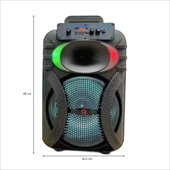 Boks karaoke me porta Mic, TF Card, USB, AUX dhe 5V IN për lidhje me pajisje të ndryshme audio