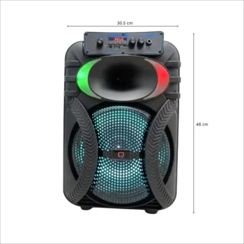 Boks karaoke me porta Mic, TF Card, USB, AUX dhe 5V IN për lidhje me pajisje të ndryshme audio