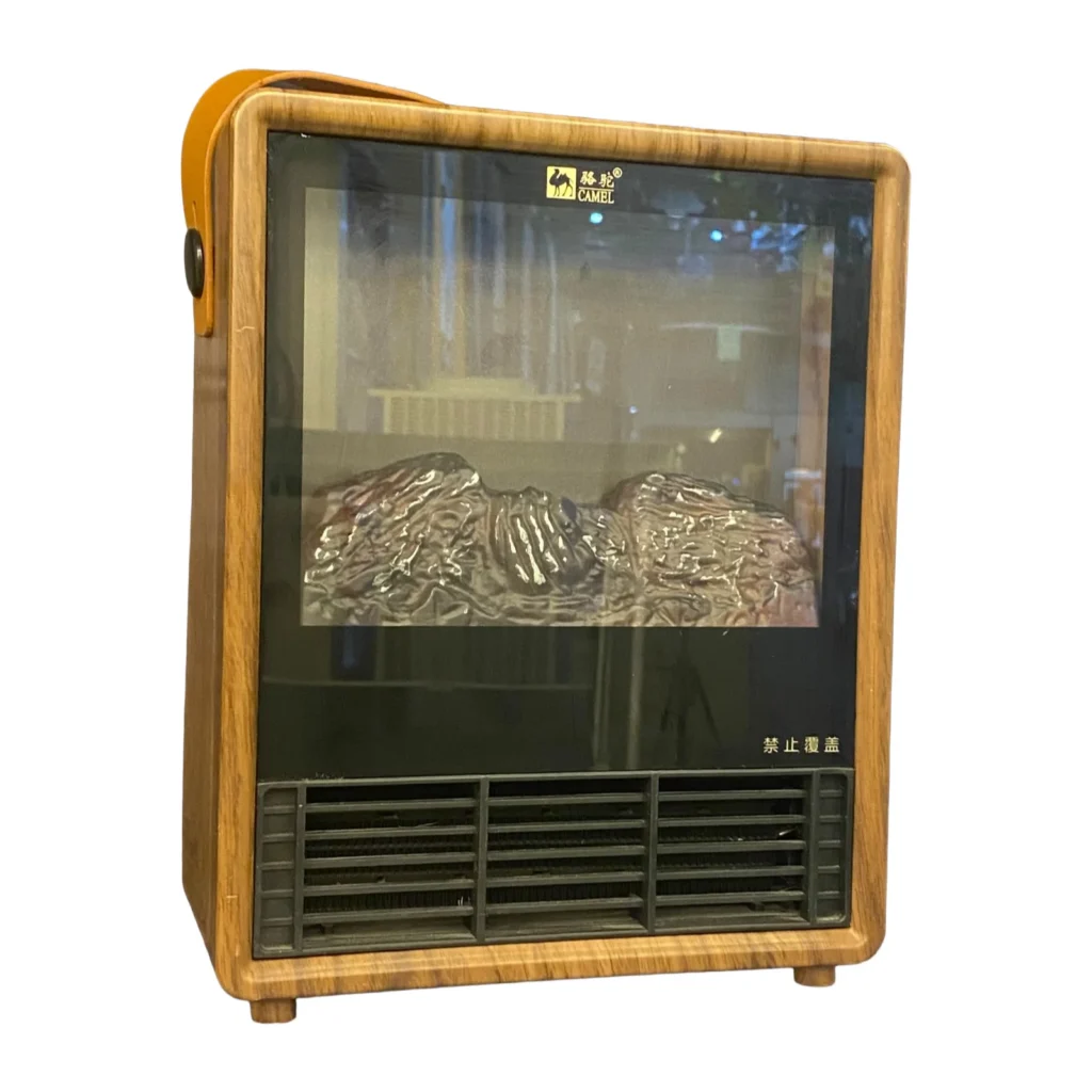 Ngrohëse elektrike me pamje oxhaku, fuqi 1500 W dhe efekt flakësh dekorative për ambiente të brendshme.