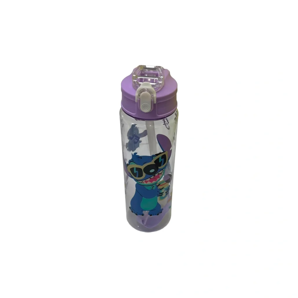Shishe uji për fëmijë Stitch 1L, me tub silikoni, material BPA-free dhe kapak kundër rrjedhjeve.