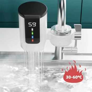 Ngrohës uji elektrik me tregues temperature të integruar dhe kontroll të rrjedhës