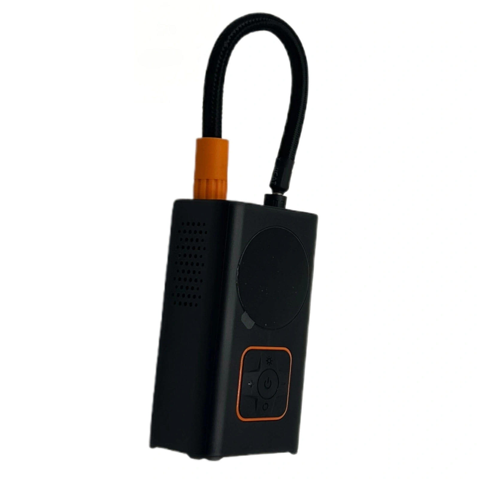 Mini-kompresor ajri 80W me bateri 4000mAh, ekran LCD, dritë LED dhe porta USB për përdorim praktik.