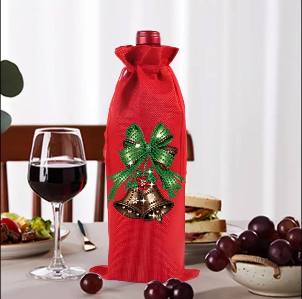 Çante Festive për Shishen e Verës në Pemën e Krishtlindjes
