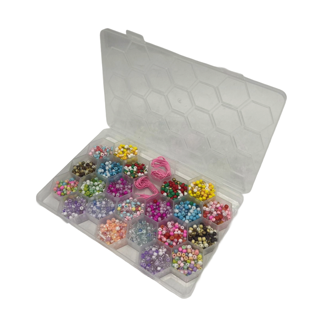 Kuti Plastike me Rruaza per Byrzylyqe 500PCS