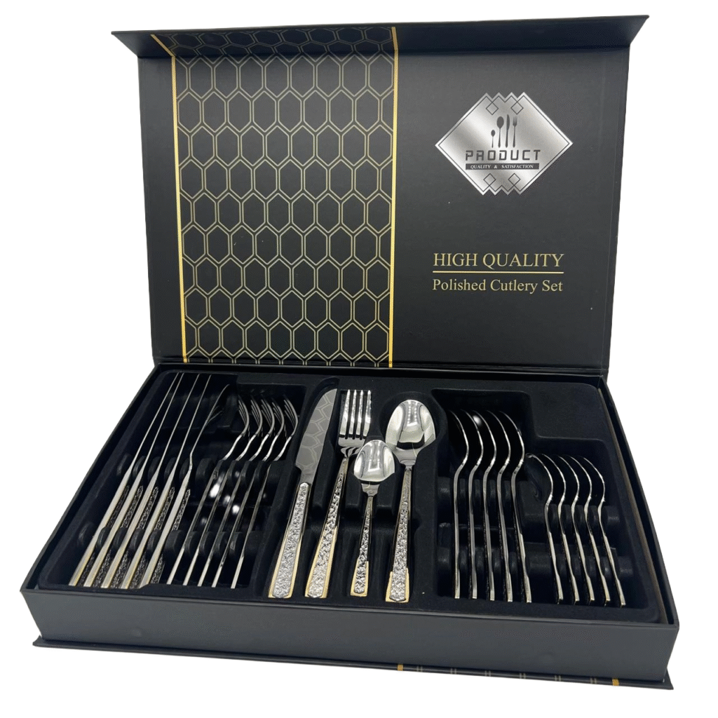 Set Kuzhine me Luge+Pirunje+Thika 24 pjese Deluxe