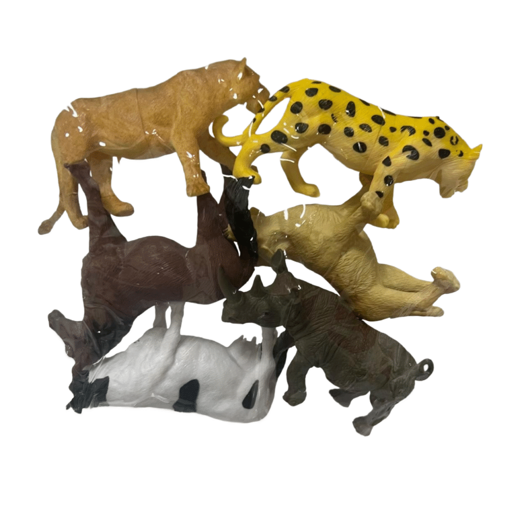 Set me 6 Kafshe te Vegjel (Kale,Lope,Tiger,Qen,Rinoceront,Leopard)