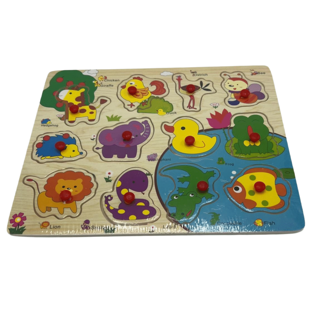 Lodra per Femije-Puzzle me Figura-Kafshe dhe Transporte te Ndryshme Dru 333-3-4
