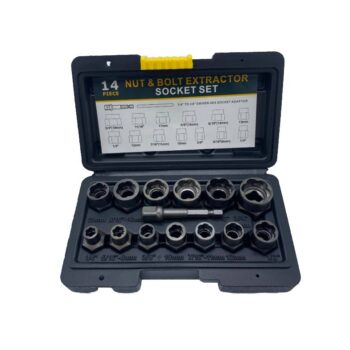 Set me Koka per Heqjen e Bullonave te Demtuar/Ndryshkur per Vidator dhe Trapan 3/8