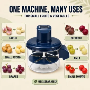 Qërues për fruta dhe perime me enë mbledhëse për lëkurat dhe kapacitet 300g