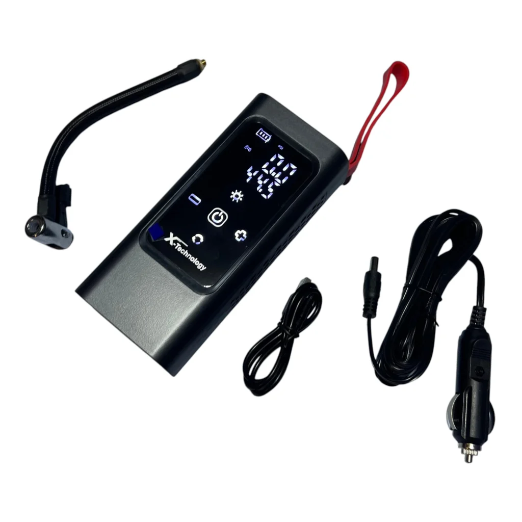 Kompresor emergjence XS-822 me motor 90W për fryrjen e gomave të makinës dhe biçikletës