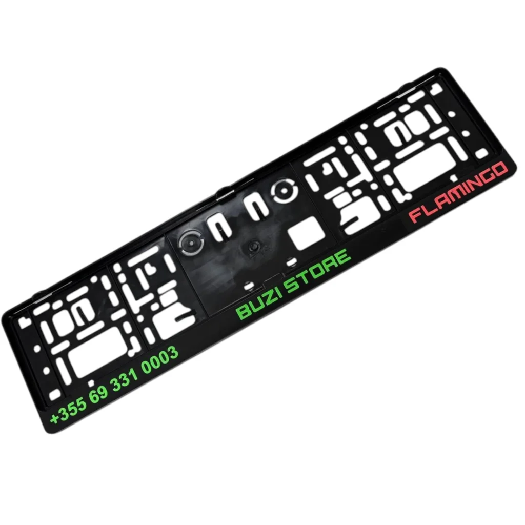 Portotargë plastike për makinë me logo, për targa standarde 52.5x14 cm