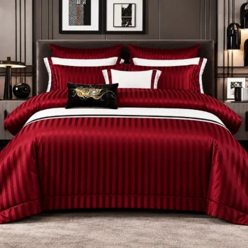 Set krevati dopio me çarçaf të madh 250x250 cm, këllëf jorgani dhe dy këllëfë jastëku për organizim të plotë të shtratit