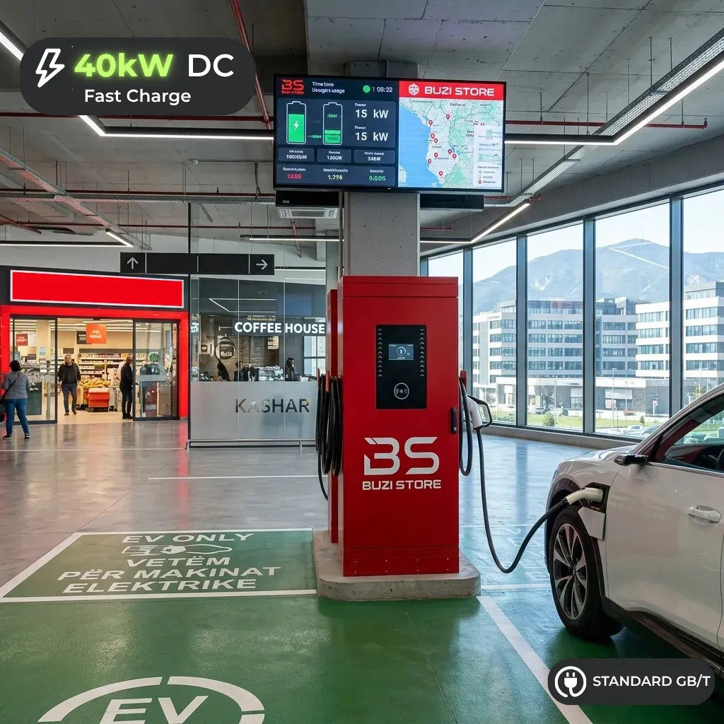 Stacion karikimi me kapacitet 40kW GB/T për makina elektrike