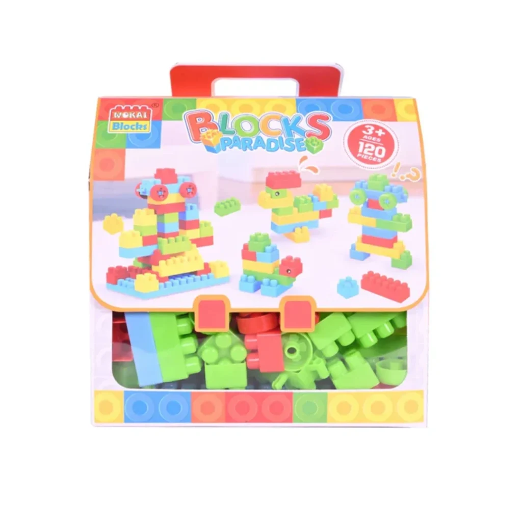 Set me 120 Blloqe Ndertuese Plastike Rrethore dhe Katrore