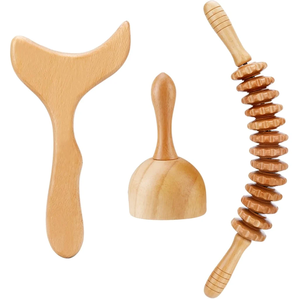 Set masazhuesish prej druri për trupin