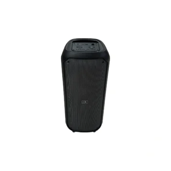 Boks muzike portativ BT-8819 me lidhje Bluetooth, dy altoparlantë 8 inç, mikrofon wireless dhe ndriçim LED