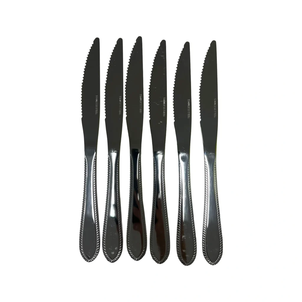 Set me 6 thika kuzhine prej çeliku inox, 22.5 cm