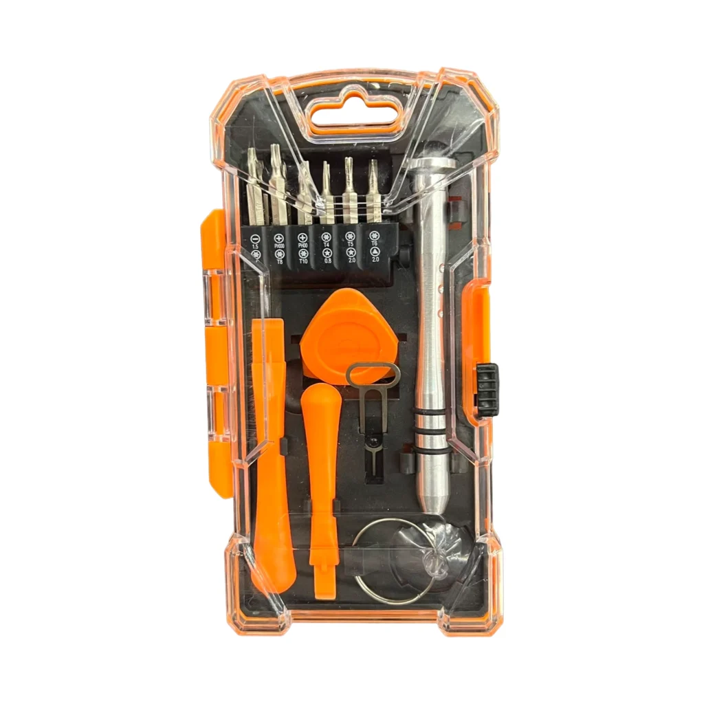 Set me 18 vegla për riparim dhe çmontim pajisjesh elektronike